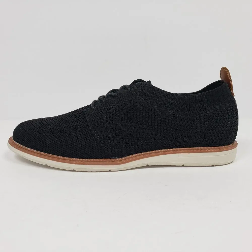 Kenneth Cole Reaction Burgess Cedric Boys Size 5Y Black Knit Dress Oxford Shoes